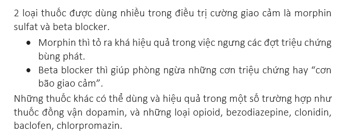 Điều trị cường giao cảm bằng thuốc